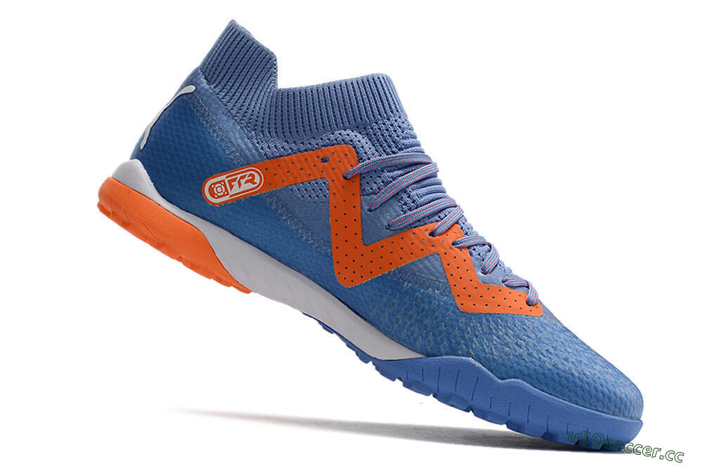 Men's Puma Future Ultimate TF Artificial Turf Low-Tops Football Shoes - Blue/Orange/White 4