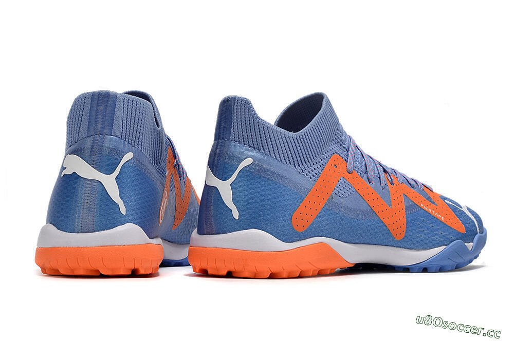 Men's Puma Future Ultimate TF Artificial Turf Low-Tops Football Shoes - Blue/Orange/White 6