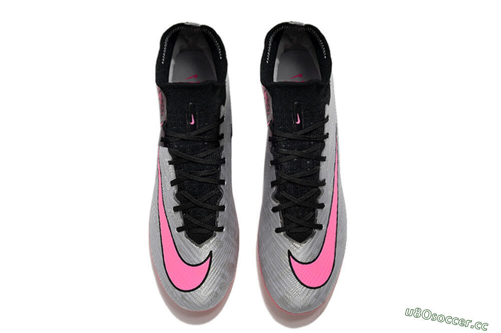 Unisex Nike Air Zoom Mercurial Superfly 9 Elite AG Artificial Grass High-Tops Football Boots - Sliver/Pink/Black 4