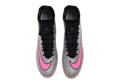 Unisex Nike Air Zoom Mercurial Superfly 9 Elite AG Artificial Grass High-Tops Football Boots - Sliver/Pink/Black