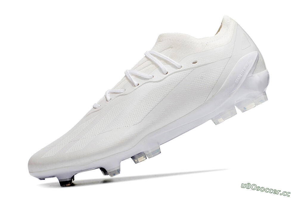 Men's Adidas X Speedportal.1 FG Firm Ground Low-Tops Football Boots - White/White 5