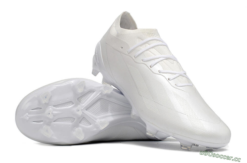 Men's Adidas X Speedportal.1 FG Firm Ground Low-Tops Football Boots - White/White 3