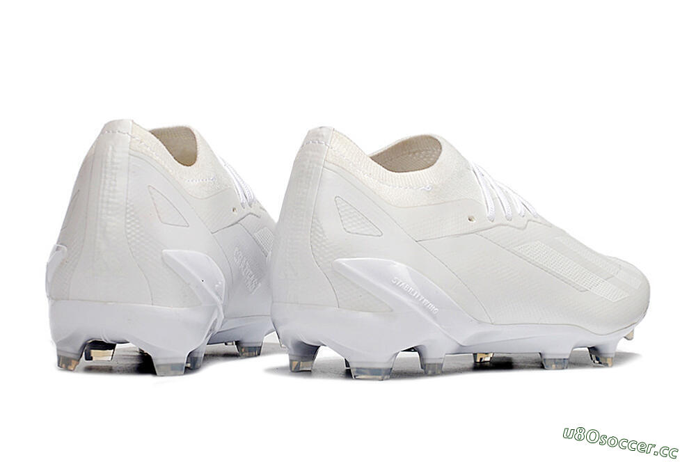 Men's Adidas X Speedportal.1 FG Firm Ground Low-Tops Football Boots - White/White 6
