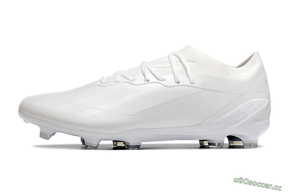 Men's Adidas X Speedportal.1 FG Firm Ground Low-Tops Football Boots - White/White 0