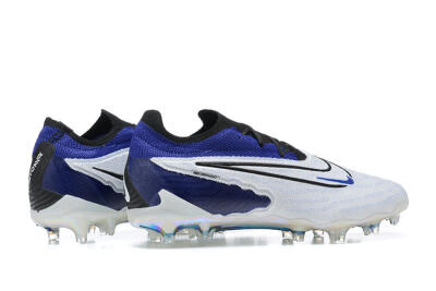 Men's Nike Phantom GX Elite FG Firm Ground Low-Tops Football Boots - White/Blue/Black