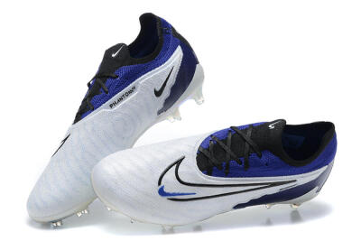 Men's Nike Phantom GX Elite FG Firm Ground Low-Tops Football Boots - White/Blue/Black