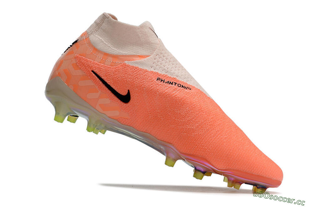 Men's Nike Phantom GX Elite DF FG Firm Ground High-Tops Football Boots - Orange/Black/Sliver 4