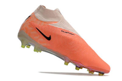 Men's Nike Phantom GX Elite DF FG Firm Ground High-Tops Football Boots - Orange/Black/Sliver