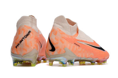 Men's Nike Phantom GX Elite DF FG Firm Ground High-Tops Football Boots - Orange/Black/Sliver
