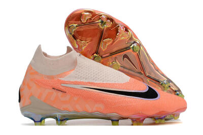 Men's Nike Phantom GX Elite DF FG Firm Ground High-Tops Football Boots - Orange/Black/Sliver