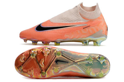 Men's Nike Phantom GX Elite DF FG Firm Ground High-Tops Football Boots - Orange/Black/Sliver