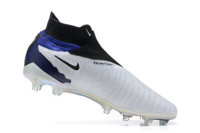 Men's Nike Phantom GX Elite DF FG Firm Ground High-Tops Football Boots - White/Blue/Black