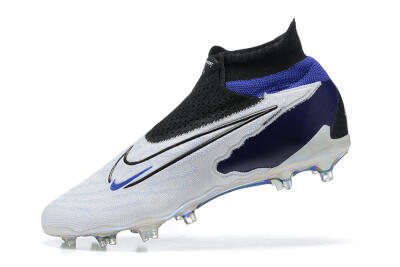 Men's Nike Phantom GX Elite DF FG Firm Ground High-Tops Football Boots - White/Blue/Black