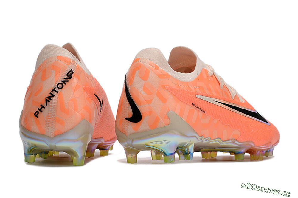 Men's Nike Phantom GX Elite FG Firm Ground Low-Tops Football Boots - Orange/Black/Sliver 6