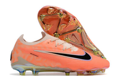 Men's Nike Phantom GX Elite FG Firm Ground Low-Tops Football Boots - Orange/Black/Sliver