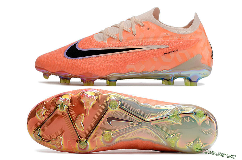 Men's Nike Phantom GX Elite FG Firm Ground Low-Tops Football Boots - Orange/Black/Sliver 1