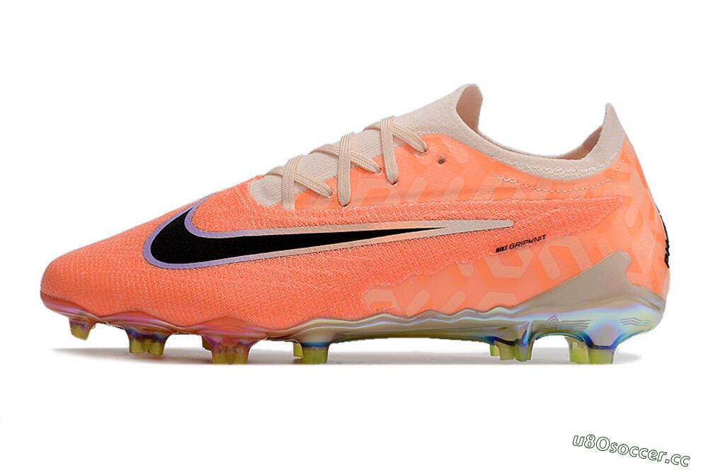 Men's Nike Phantom GX Elite FG Firm Ground Low-Tops Football Boots - Orange/Black/Sliver 0