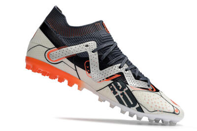 Men's Puma Future Ultimate MG Multi Ground Low-Tops Football Boots - White/Grey/Orange