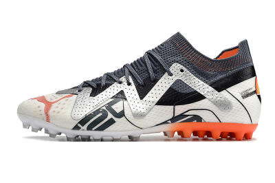 Men's Puma Future Ultimate MG Multi Ground Low-Tops Football Boots - White/Grey/Orange