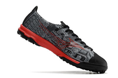 Men's Mizuno Alpha Made in Japan TF Artificial Turf Low-Tops Football Shoes - Gery/Black/Red