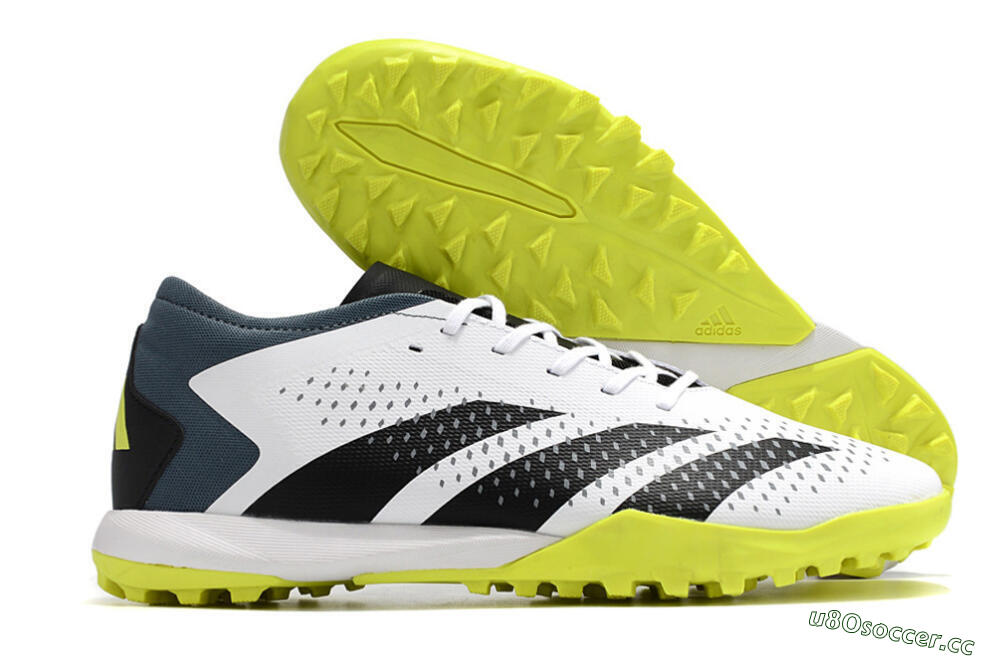Men's Adidas Predator Accuracy.3 TF Artificial Turf Low-Tops Football Shoes - White/Black/Blue 2
