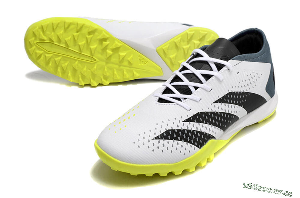 Men's Adidas Predator Accuracy.3 TF Artificial Turf Low-Tops Football Shoes - White/Black/Blue 3