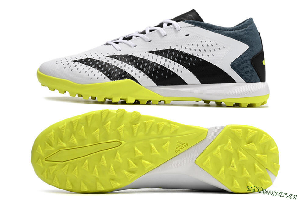 Men's Adidas Predator Accuracy.3 TF Artificial Turf Low-Tops Football Shoes - White/Black/Blue 1