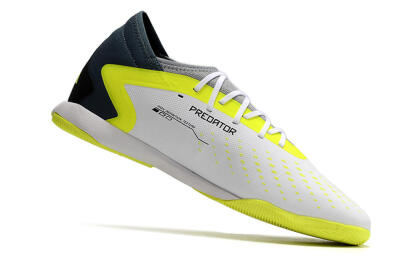 Men's Adidas Predator Accuracy.3 IC Indoor & Futsal Low-Tops Football Shoes - White/Black/Yellow