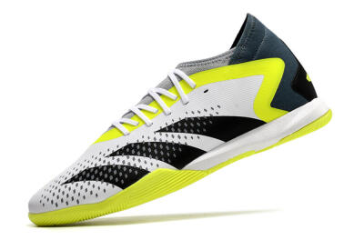 Men's Adidas Predator Accuracy.3 IC Indoor & Futsal Low-Tops Football Shoes - White/Black/Yellow