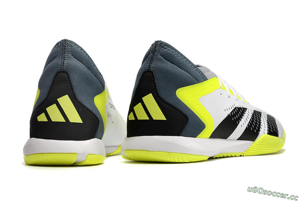 Men's Adidas Predator Accuracy.3 IC Indoor & Futsal Low-Tops Football Shoes - White/Black/Yellow 6