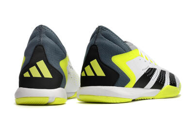 Men's Adidas Predator Accuracy.3 IC Indoor & Futsal Low-Tops Football Shoes - White/Black/Yellow