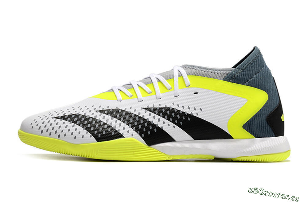 Men's Adidas Predator Accuracy.3 IC Indoor & Futsal Low-Tops Football Shoes - White/Black/Yellow 0