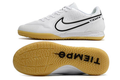 Men's Nike React Tiempo Legend 9 Pro IC Indoor & Futsal Low-Tops Football Shoes - White/Black