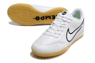 Men's Nike React Tiempo Legend 9 Pro IC Indoor & Futsal Low-Tops Football Shoes - White/Black