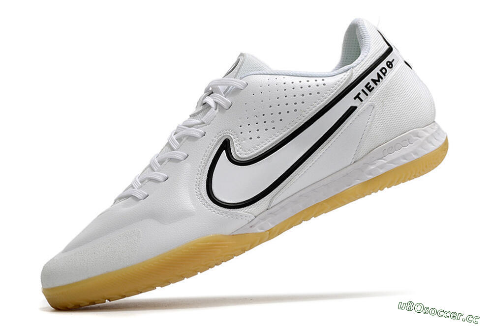 Men's Nike React Tiempo Legend 9 Pro IC Indoor & Futsal Low-Tops Football Shoes - White/Black 5