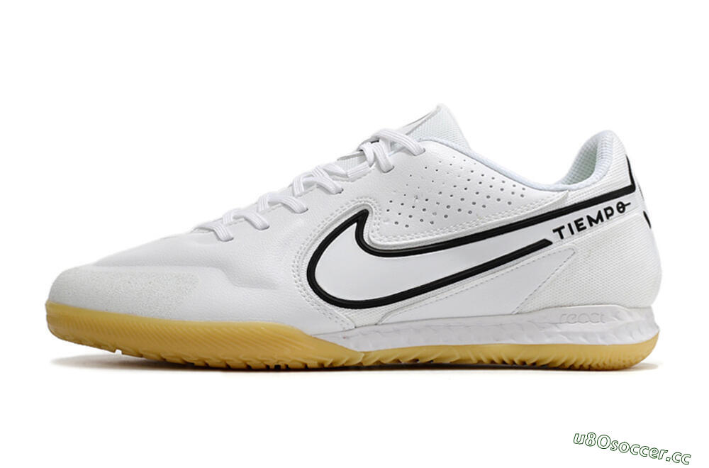 Men's Nike React Tiempo Legend 9 Pro IC Indoor & Futsal Low-Tops Football Shoes - White/Black 0