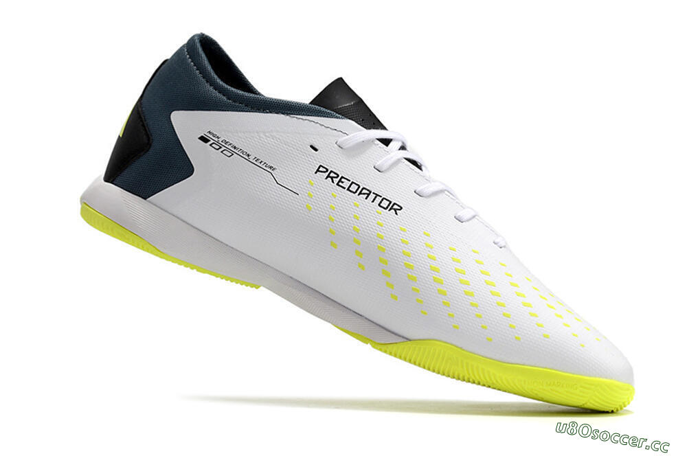 Men's Adidas Predator Accuracy.3 IC Indoor & Futsal Low-Tops Football Shoes - White/Black/Blue 4