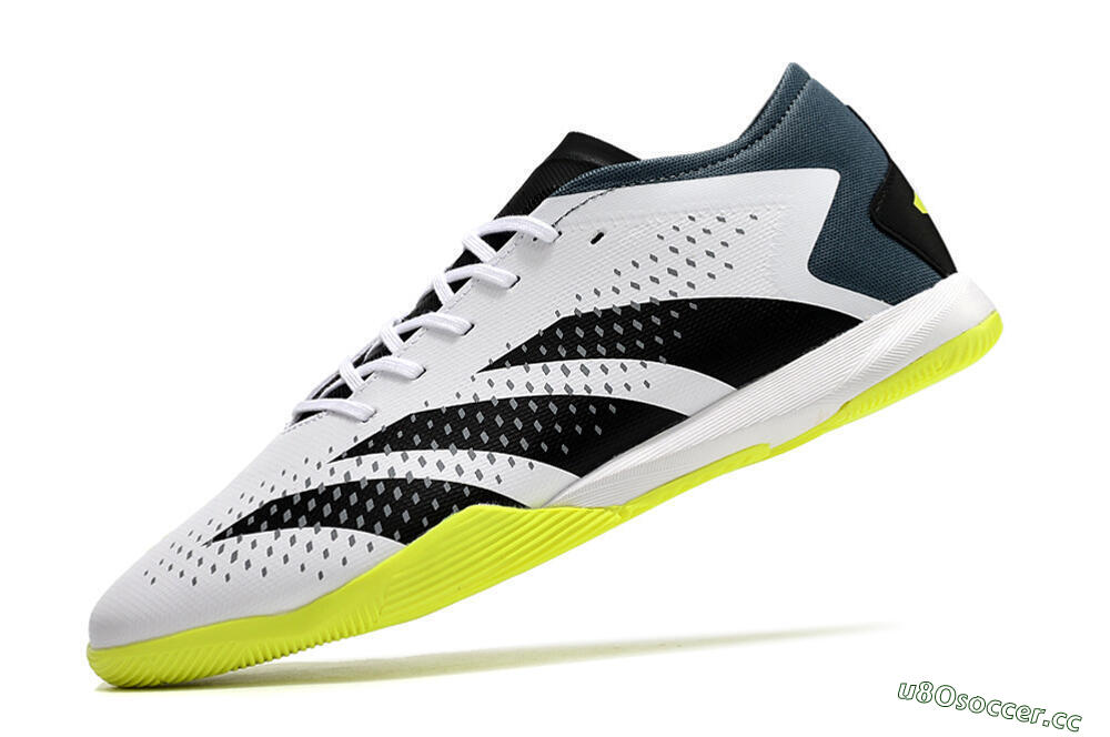 Men's Adidas Predator Accuracy.3 IC Indoor & Futsal Low-Tops Football Shoes - White/Black/Blue 5