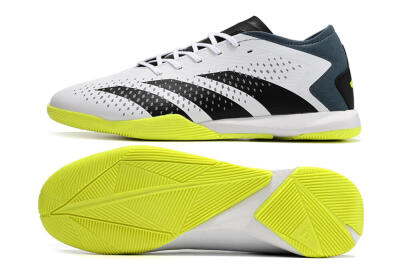 Men's Adidas Predator Accuracy.3 IC Indoor & Futsal Low-Tops Football Shoes - White/Black/Blue