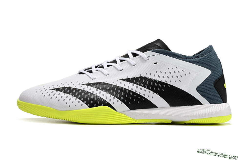 Men's Adidas Predator Accuracy.3 IC Indoor & Futsal Low-Tops Football Shoes - White/Black/Blue 0