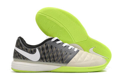 Men's Nike Lunar Gato II IC Indoor & Futsal Low-Tops Football Shoes - Grey/Black/White