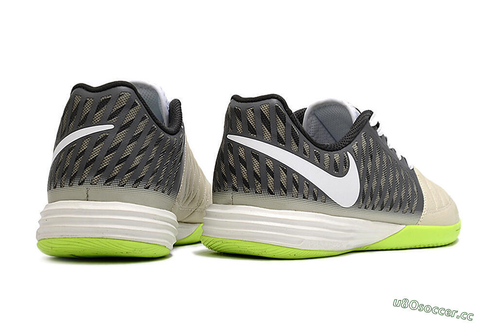 Men's Nike Lunar Gato II IC Indoor & Futsal Low-Tops Football Shoes - Grey/Black/White 6