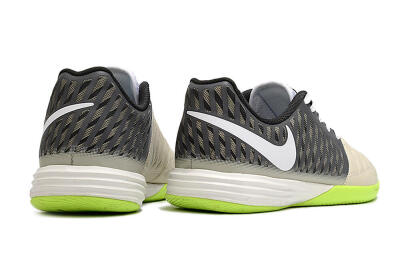 Men's Nike Lunar Gato II IC Indoor & Futsal Low-Tops Football Shoes - Grey/Black/White