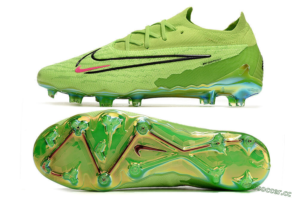 Men's Nike Phantom GX Elite FG Firm Ground Low-Tops Football Boots - Green/Black/Red 1