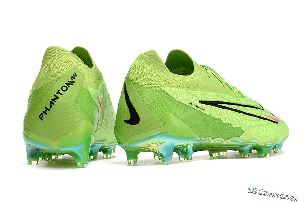 Men's Nike Phantom GX Elite FG Firm Ground Low-Tops Football Boots - Green/Black/Red 6