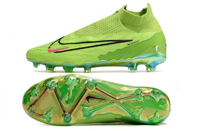 Men's Nike Phantom GX Elite DF Link FG Firm Ground High-Tops Football Boots - Green/Black/Red