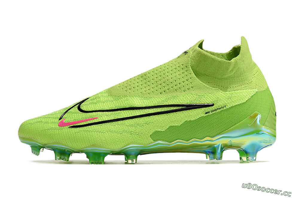 Men's Nike Phantom GX Elite DF Link FG Firm Ground High-Tops Football Boots - Green/Black/Red 0