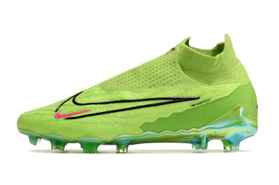 Men's Nike Phantom GX Elite DF Link FG Firm Ground High-Tops Football Boots - Green/Black/Red