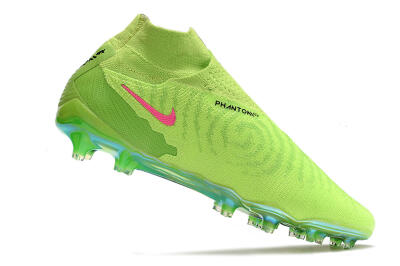 Men's Nike Phantom GX Elite DF Link FG Firm Ground High-Tops Football Boots - Green/Black/Red