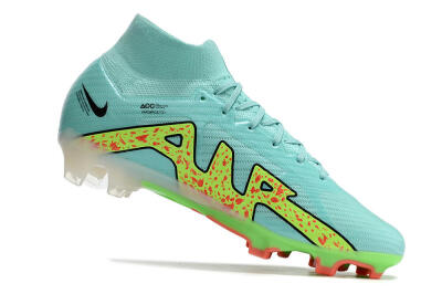 Men's Nike Air Zoom Mercurial Superfly 9 Elite FG Firm Ground High-Tops Football Boots - Blue/Green/Black